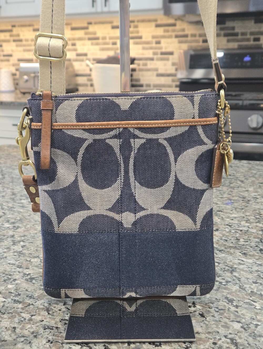Coach Denim Signature Swingpack Crossbody Bag - Picture 4 of 14